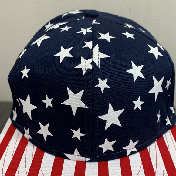 Stars & Stripes Snapback Hat Unisex OS Red White Blue Old Glory USA America Cap - Picture 3 of 14